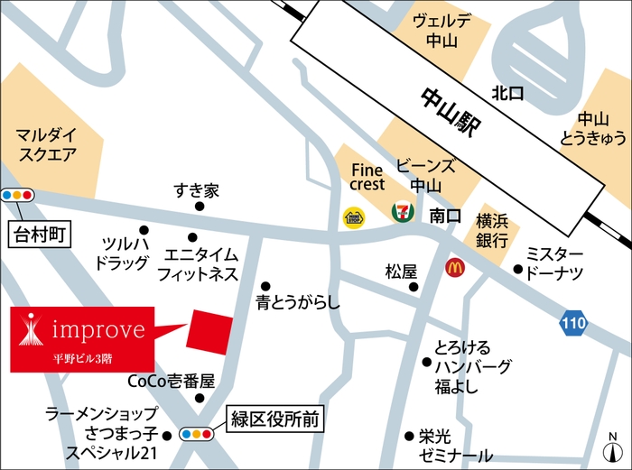 improve中山店の地図