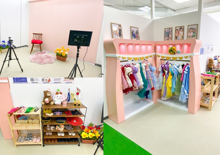 本格的な撮影セットに豊富な衣装
