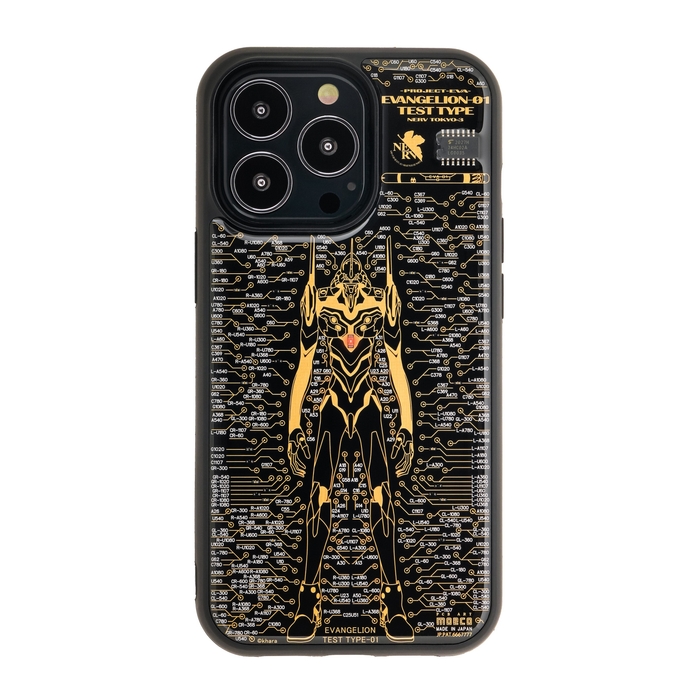 FLASH EVA01 基板アート iPhone 13Proケース 黒