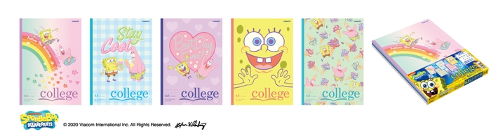 『スポンジ・ボブ FRIENDS』5冊束 6.5mmドット罫 商品画像