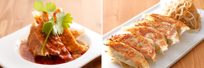 ヴィーガン　四川焼き餃子とヴィーガン　もやし焼き餃子