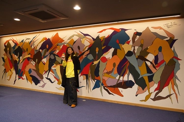 多久インキュベーションセンター開所お披露目イベントを開催 画家・現代アーティスト 冨永ボンド氏 初となる屋内ウォールアート解禁 天山多久温泉TAQUA に初となる、アートも楽しめるオフィスが開所