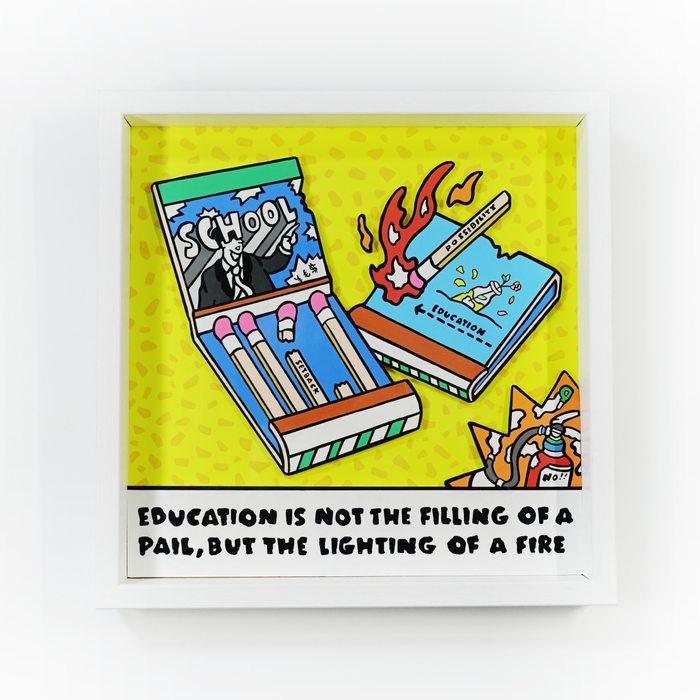 立体額 (300mm×300mm)Acrylic Painting