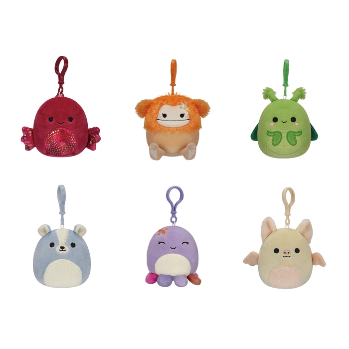 <Squishmallows 3.5インチぬいぐるみキーホルダー(バレッラ/シャスタ/トレントン/ソル/ベーラ/メーガン) 商品画像>