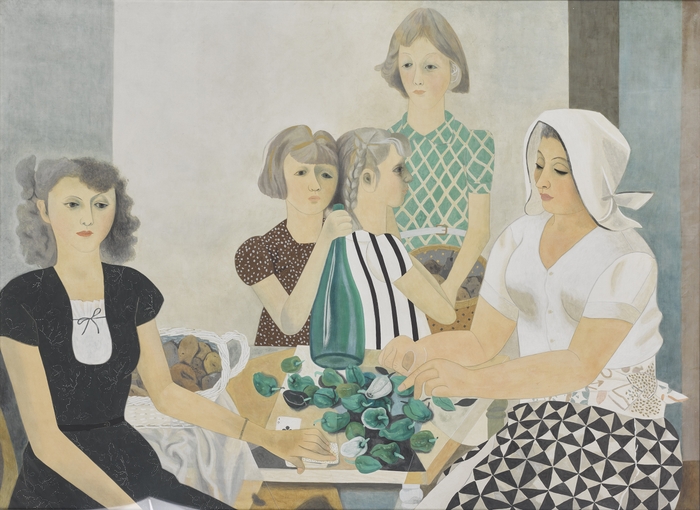 堂本印象《或る家族》昭和24年(1949)京都府立堂本印象美術館蔵