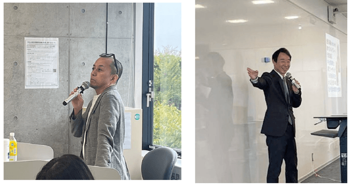 (左)成蹊大学法学部　北川 徹教授　(右)株式会社マネジメントブレーン代表取締役社長　姫野 裕基