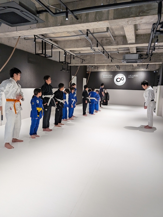 練習風景・整列して挨拶