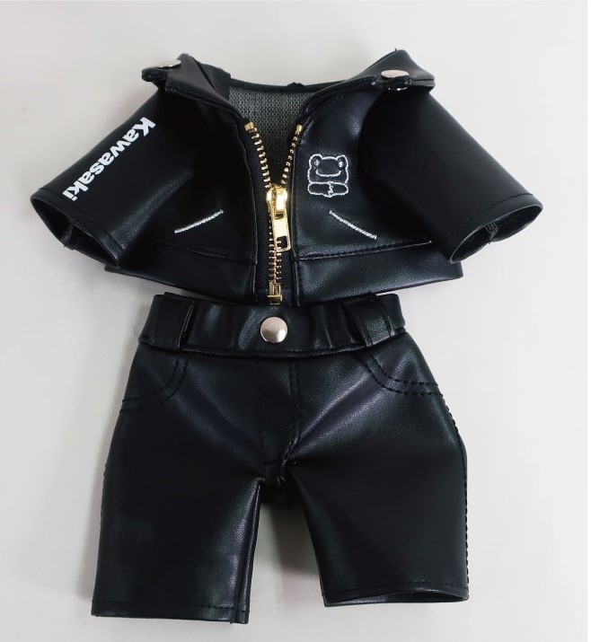 ●カワサキ×かえるのピクルス BD用限定コスチューム ライダースジャケット+パンツ  ¥2,420(税込)/上下全長約19㎝
