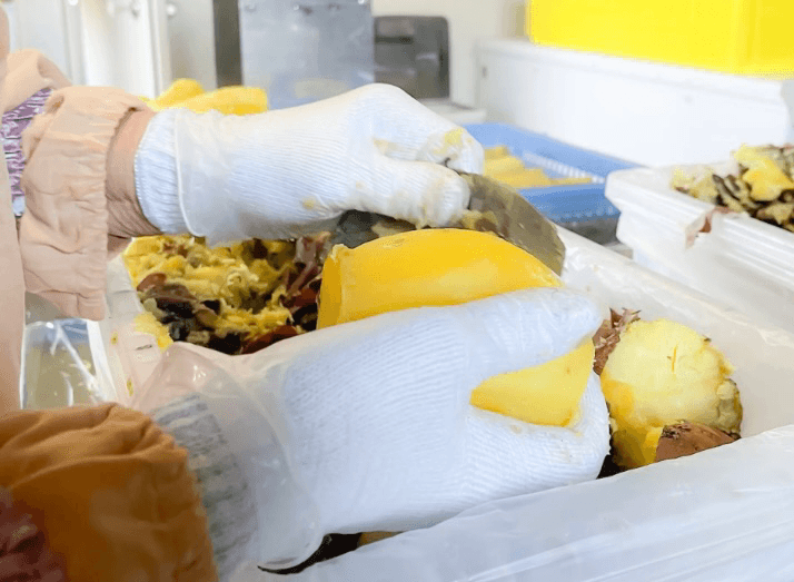 製造工程:皮むき