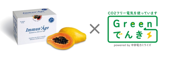 Immun'Age(イミュナージュ)× 再生可能エネルギー実質100%「Greenでんき」