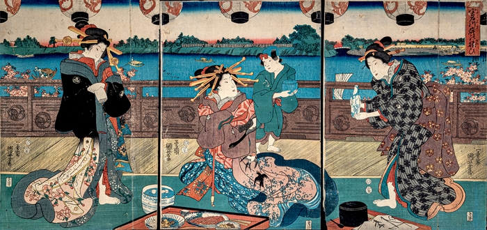 (Photo_15) 宮戸川岸の賑ひ　歌川国芳　安政2年(1855)　［前期展示］