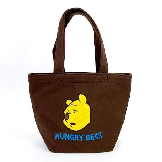 くまのプーさんのフェイスデザインのミニトート