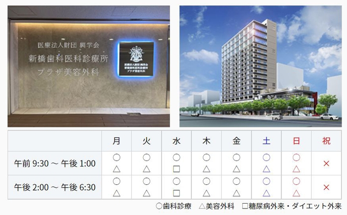 新橋歯科医科診療所 プラザ美容外科