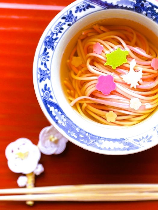 盛付例　鶴・亀・梅