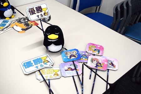 フォトプロップスも設置され、生徒さんも写真を撮っていました