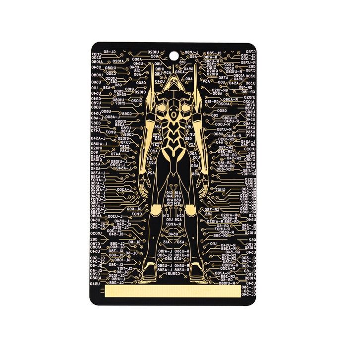 FLASH EVA01 基板アート バッグタグ 黒 裏