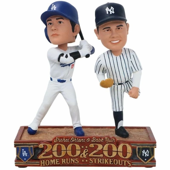 「大谷選手&ベーブ・ルース」 ボブルヘッド人形