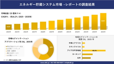 エネルギー貯蔵システム市場 の発展、傾向、需要、成長分析及び予測2025－2035年