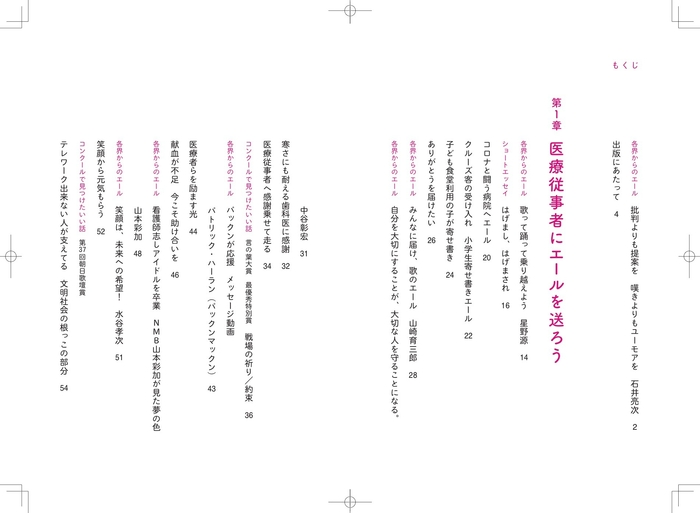 もくじ1章_医療従事者にエールを送ろう