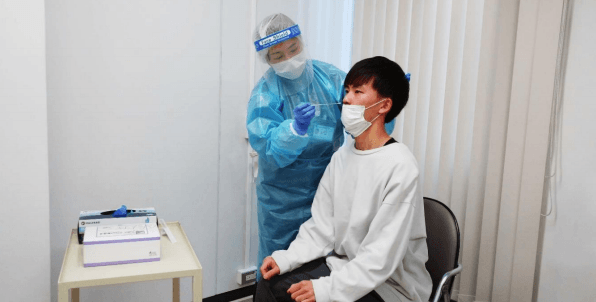キャンパス内での抗原検査(イメージ)