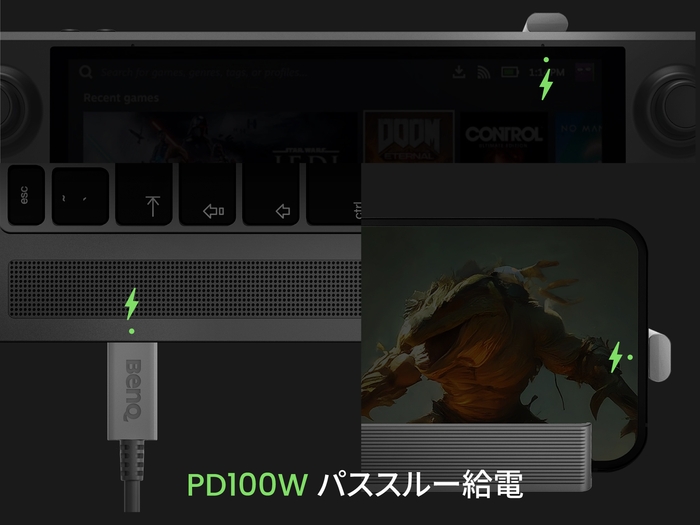 PD3.0 100Wのパススルー給電
