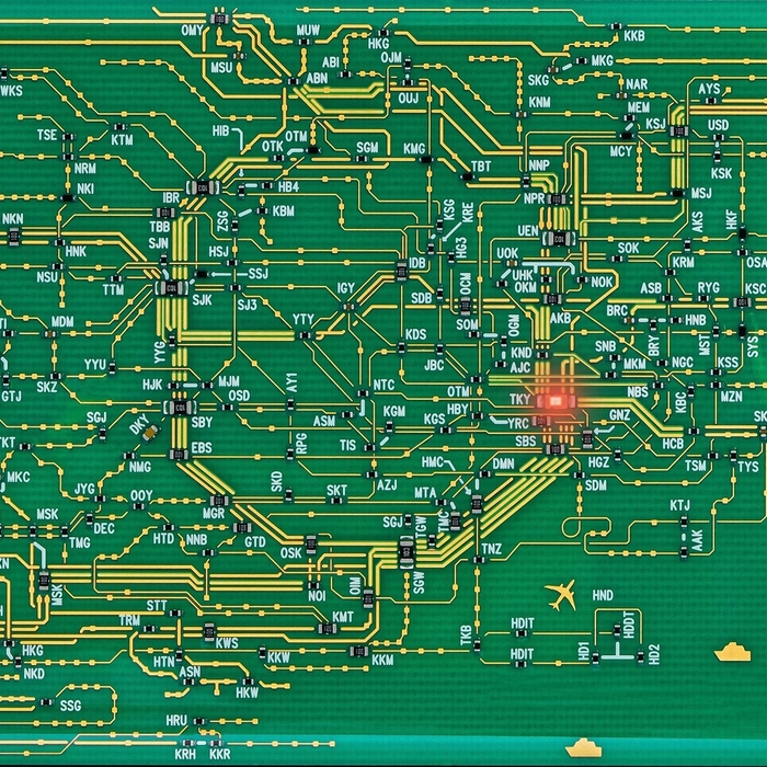 東京回路線図 iPhone 12 Pro 緑(拡大)