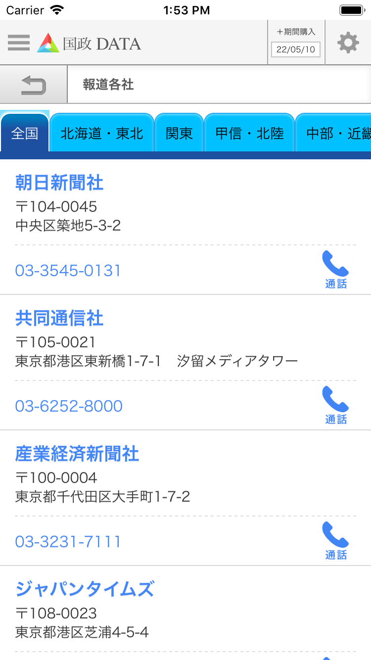 報道各社 - 全国
