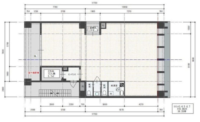 間取り図(36.28坪 119.96m2)