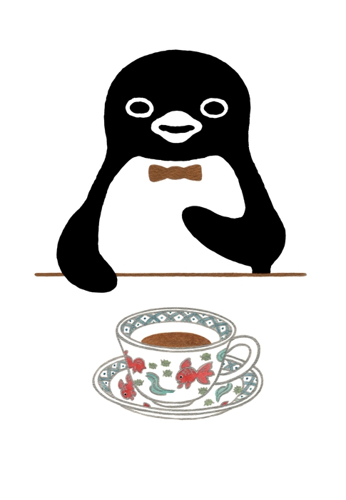 「純喫茶ペンギン 金魚と水草」33,000円(税込) 26×18cm