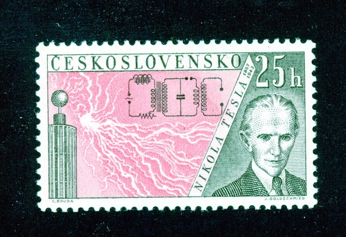 二コラ・テスラの図像例(チェコスロバキア/1959)