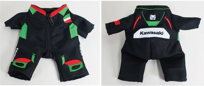 ●カワサキ×かえるのピクルス BD用限定コスチューム レーシングスーツ ¥1,430(税込)/全長約18㎝
