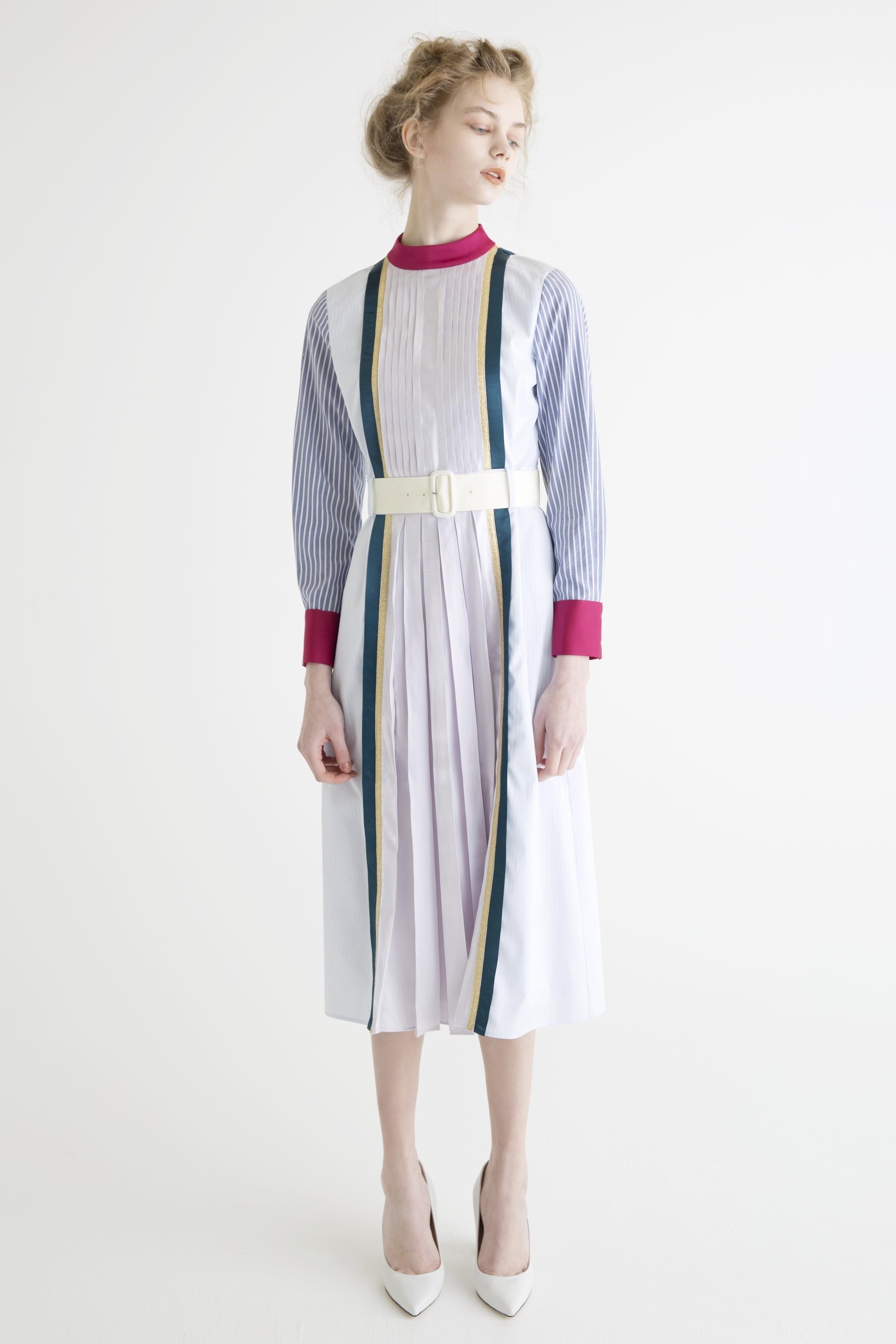 【カラーブロックシャツワンピース(税込57,200円)】