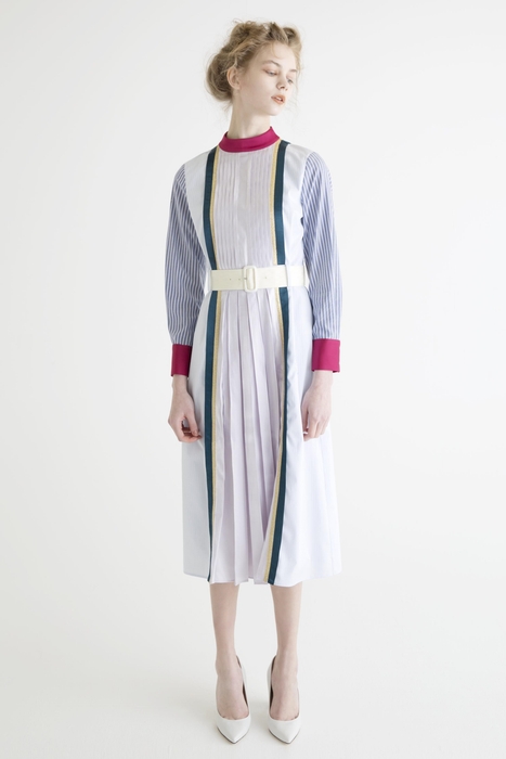 【カラーブロックシャツワンピース(税込57,200円)】