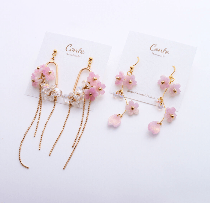 花籠桜・花舞桜　太陽光の下での色変化