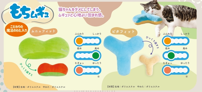 あごのせにゃん眠枕 もちムギュ 説明
