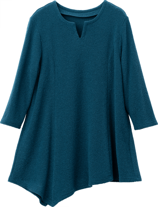 YOUKA（ヨウカ）ウールリングアシンメトリーデザインチュニック　ブルー　販売予定価格19800円（税込）