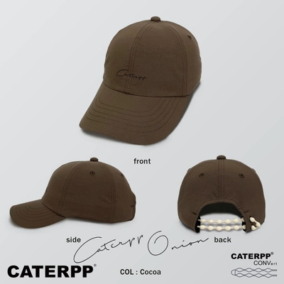 【CATERPP ONION CAP】に新色COCOAが登場！ 環境配慮素材と進化を続ける 「飛ばない、脱げない、しめつけない」機能性キャップ