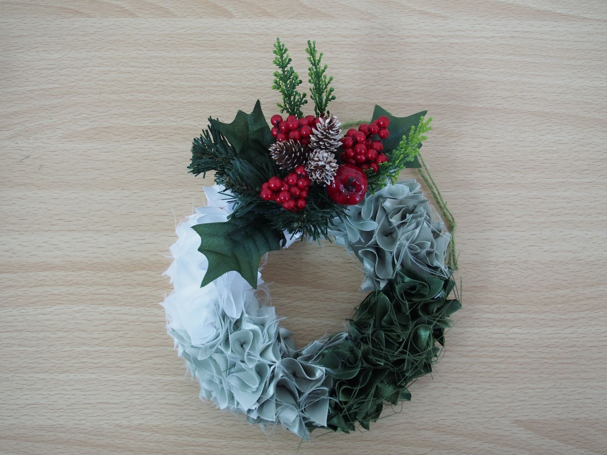 工作&作文(日記)イベント11月予定の工作(クリスマスリースイメージ)