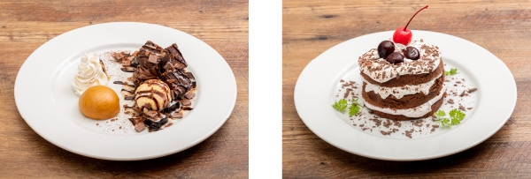 ▲Nullまんじゅう と 偉人カクテル風ケーキ 作:志賀玲太▲Toms Schwarzwälder Kirschtorte