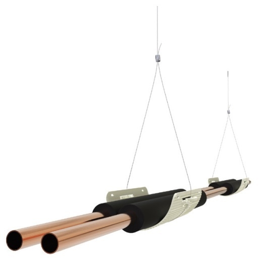 冷媒管 鉛直自重支持ワイヤ工法