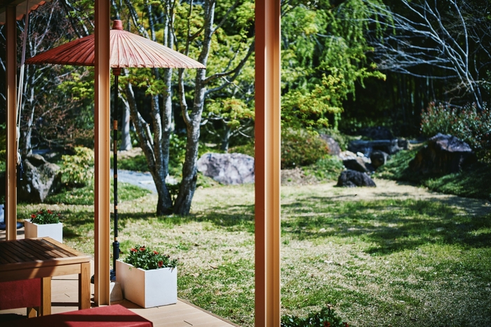 ▲季節ごとに色づく庭園