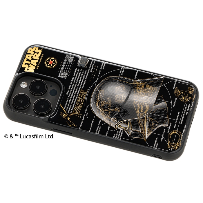 FLASH Darth Vader 基板アート iPhone 15Pro Maxケース ななめ