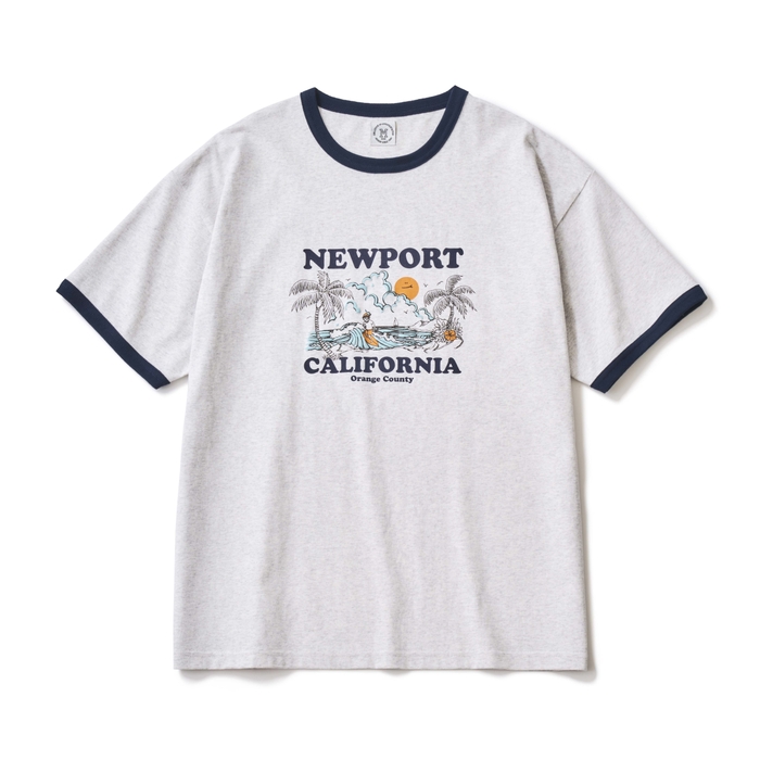 リンガープリントTシャツ　ネイビー