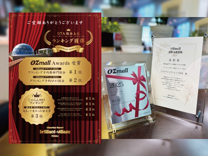 オズモールアワード2025 年間予約件数 第1位