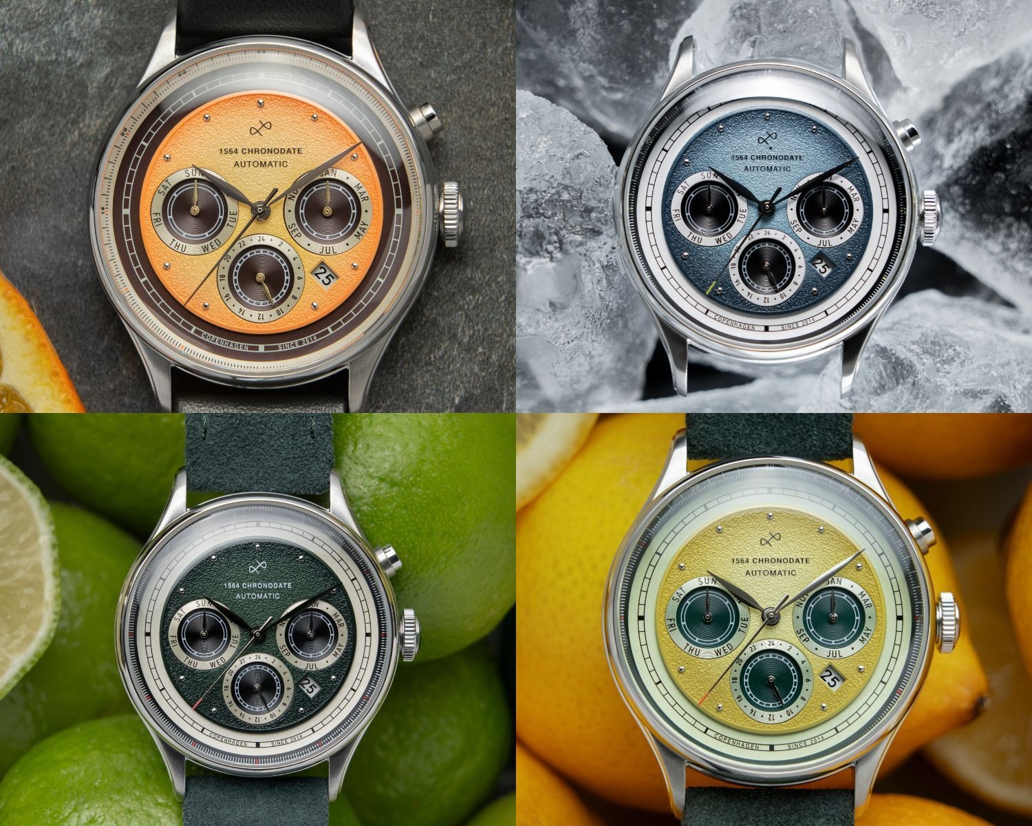 1564 Chronodate Automaticに夏らしい4種類が新登場