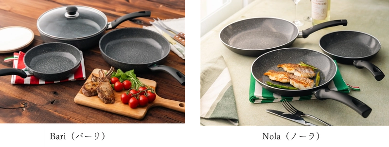 PFAS不使用のコーティング加工を採用したフライパン 「Bari(バーリ)」と「Nola(ノーラ)」を9月に発売