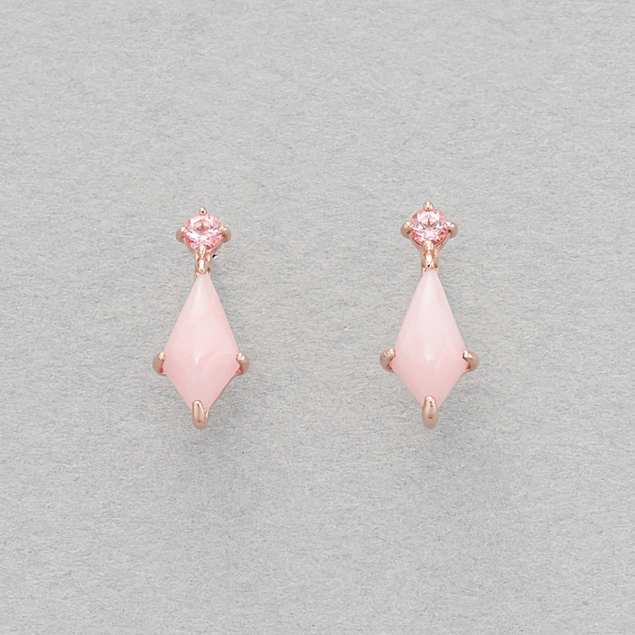 K10PG PIERCED EARRING /PINK OPAL, TOPAZ  \27,500(税込)