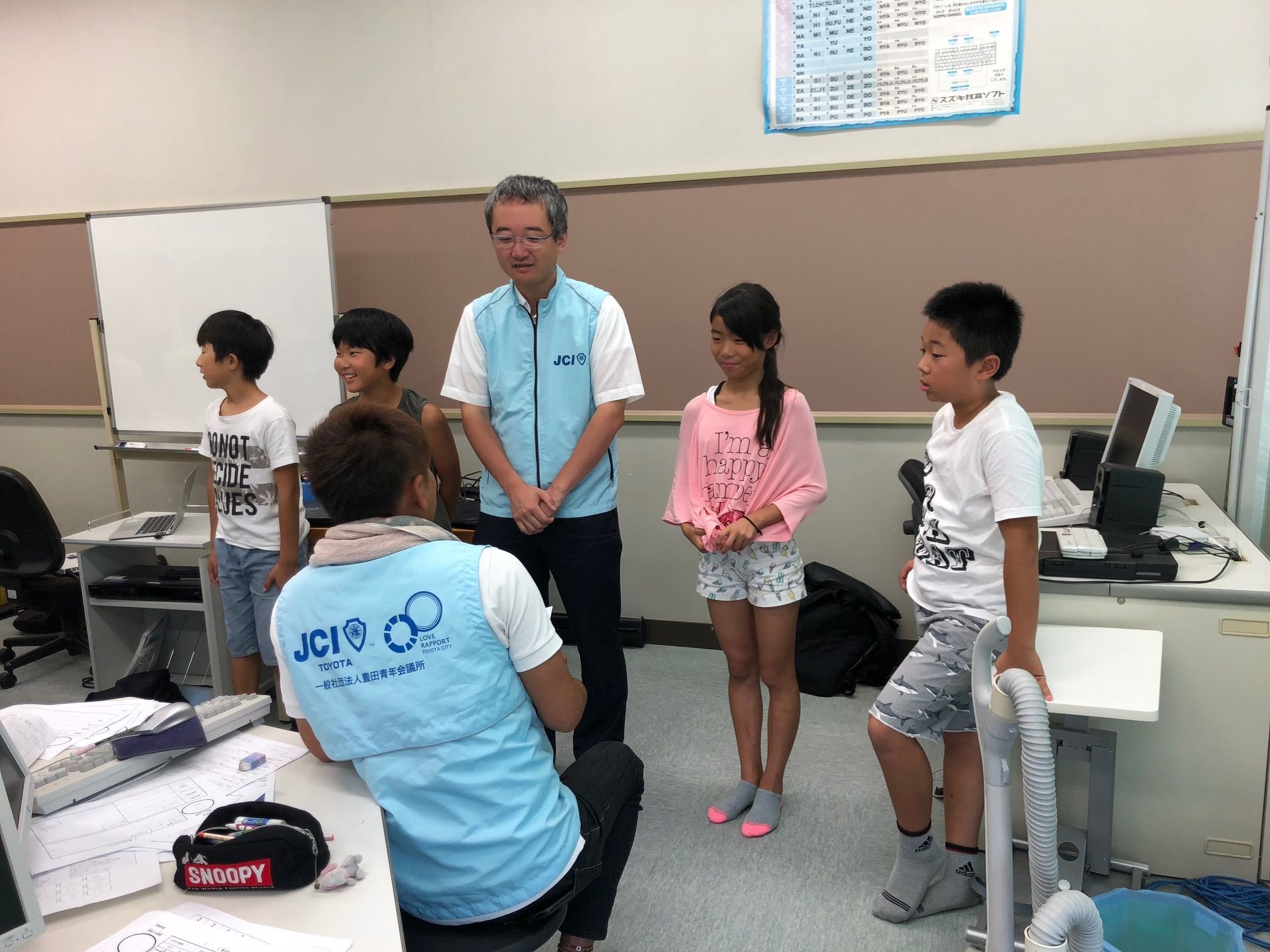 小学校での動画撮影のリハーサル