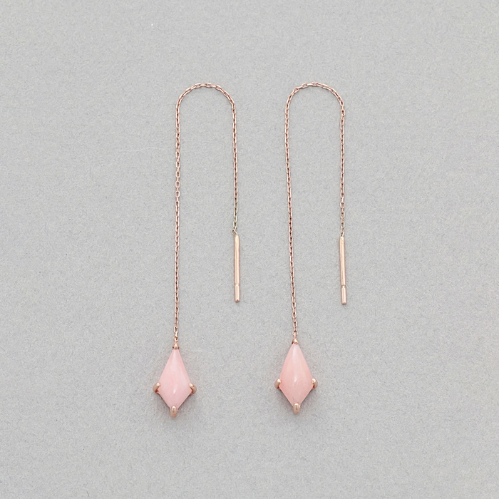 K10PG PIERCED EARRING /PINK OPAL \24,200(税込)