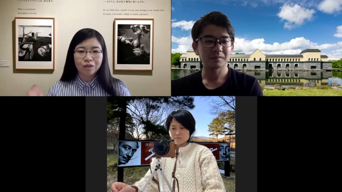 スタッフ間で開催したオンラインギャラリートークの様子。